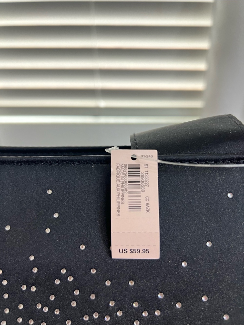 Victoria's Secret Black Tote with Rhinestone VS Logo - Picture 2 of 3